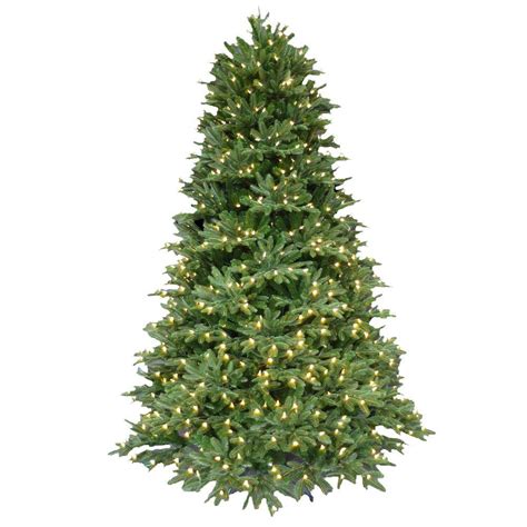 7 5 ft pre lit led balsam fir artificial christmas tree with warm white lights 4201101 ip51ho