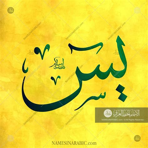Yasin rhyming, similar names and popularity. Yasin - ياسين / Names in Arabic Calligraphy (With images ...