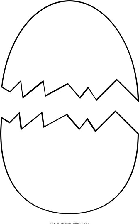 Download Cracked Egg Coloring Page - Desenho De Um Ovo Quebrado - Full