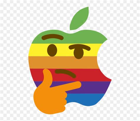 Apple Logo Think Different Clip Art Apple Thinking Emoji Free