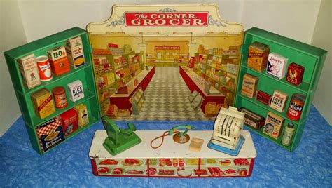 Tin Toy Grocery Stores By Wolverine The Corner Grocer And The General