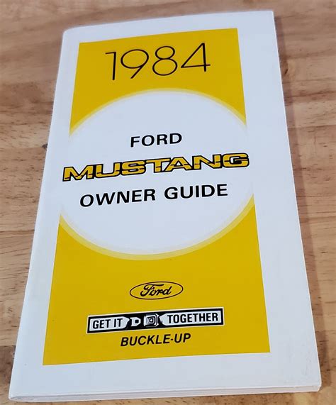 Original 1984 Ford Mustang Lx Owners Manual Fom2 2 Etsy