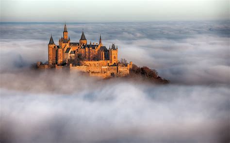 Burg Hohenzollern Castle Mist Wallpapers Hd Desktop And Mobile