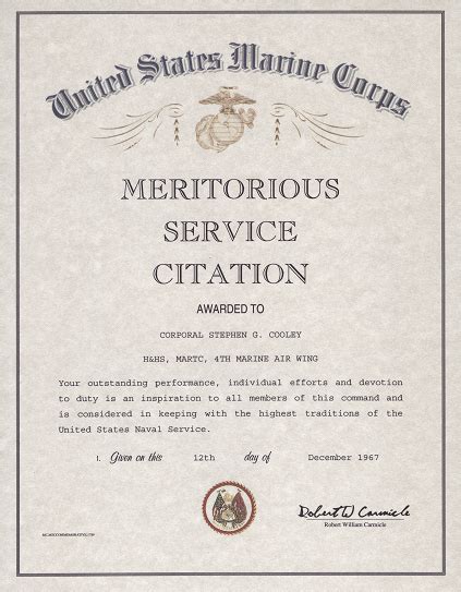 Meritorious Service Citation