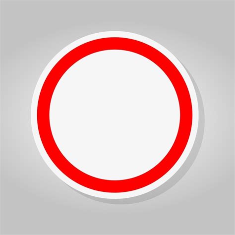 Empty Red Circle No Traffic Road Sign 2315082 Vector Art At Vecteezy