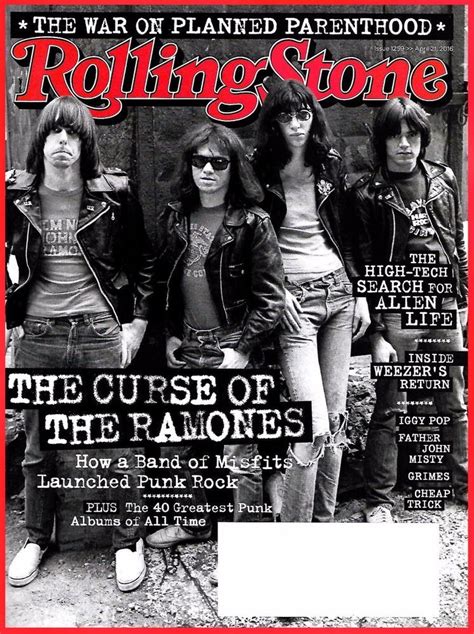 Rolling Stone Magazine April 21 2016 The Ramones How They Launched Punk Rock Ramones