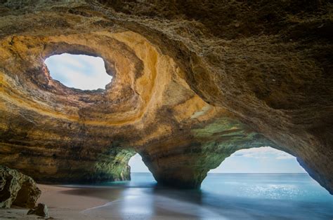 Wallpaper Sea Portugal Landscape Atlantic Cave