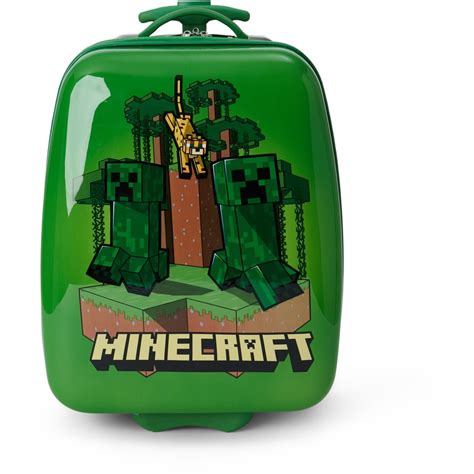 Minecraft Hard Shell Rolling Luggage Characters Big W