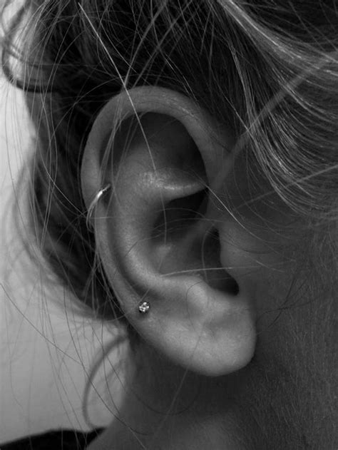 Ear Piercing Helix Tragus Piercings Pretty Ear Piercings Helix Ear