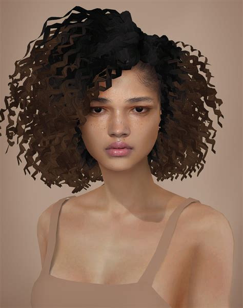 Plush Sims 4 Afro Hair Sims 4 Curly Hair The Sims 4 Skin