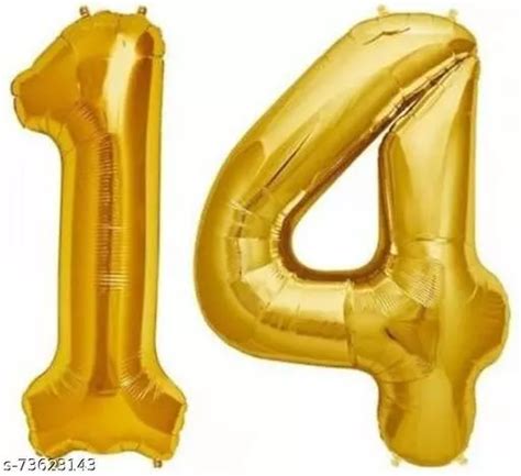 Balloonistics Gold Balloon Numbers 14 For Party Decorations Choose