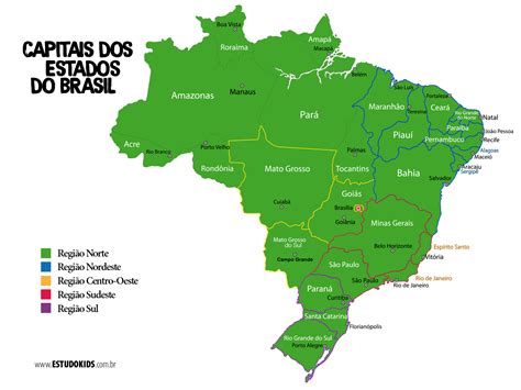 Top Mejores Mapa Do Brasil Com Estados E Capitais E Cidades En