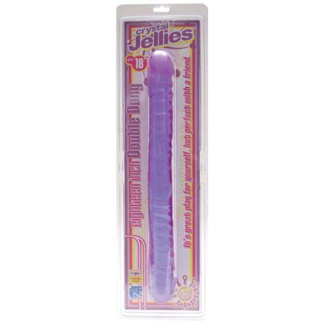 Crystal Jellies Double Dong 18in Purple Doc Johnson Satisfaction Com