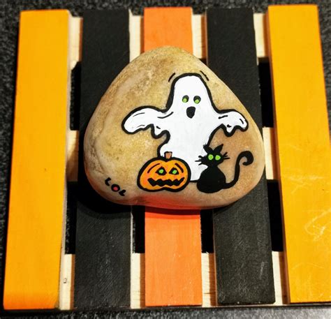 769 Mes Petits Rocks Voyageurs ️ Décoration Halloween Galets Peints