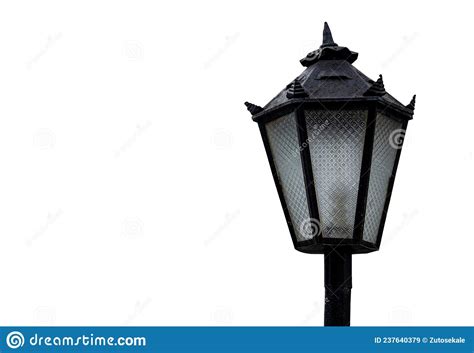 Old Street Lamps Set In Monochrome Style Stock Image Image Of