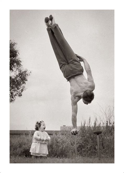 Vintageeveryday Dad Showing Off His Skill To The Surprise Of Her