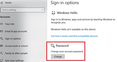 Windows 10 Password Change Windowsclassroom