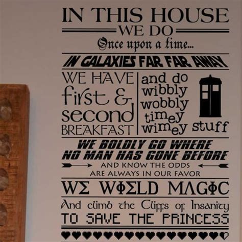 In This House We Do Geek Wall Decal Star Wars Lovers Dr Who Etsy