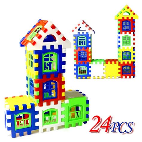 24pcs Baby Kid Children House Building Blocks Construction Toy