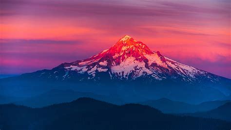 Hd Wallpaper Beautiful Mountain Sunset Picture Beauty In Nature
