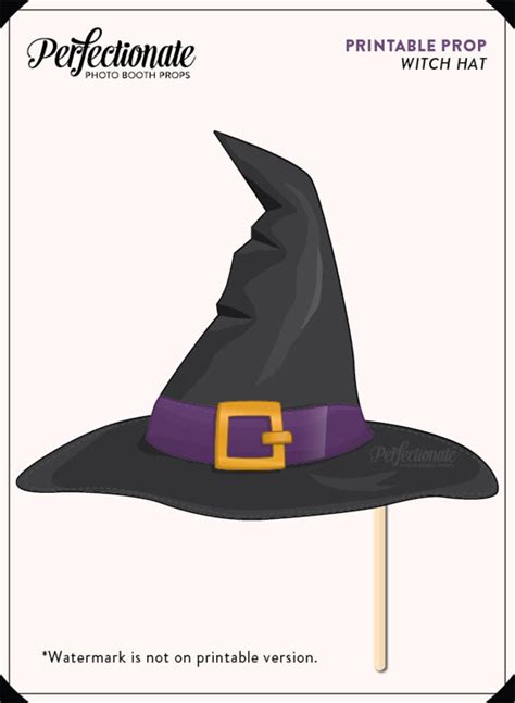 Printable Witch Hat Prop Halloween Printable Prop Diy Etsy
