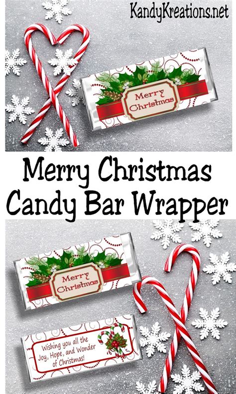 Christmas Candy Bar Wrapper Printable