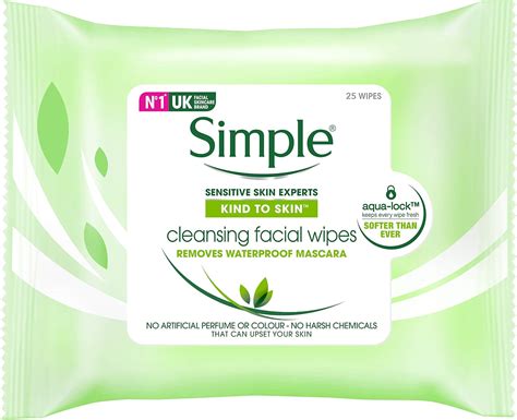 Simple Kind To Skin Cleansing Facial Wipes 25 Pieces Uk