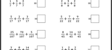 Adding Multiple Fractions Practice
