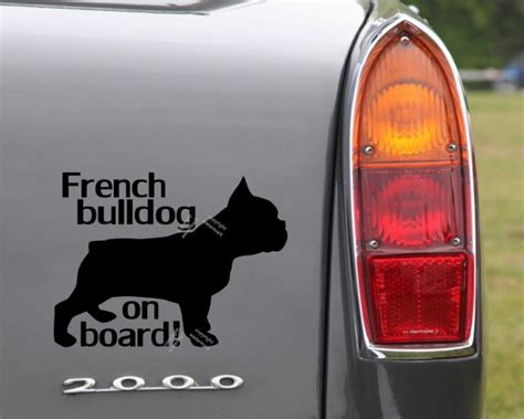 French Bulldog On Board Stunning Car Bumper Sticker Decoration Wall