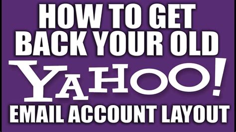 How To Get Back Your Old Yahoo Email Account Yahoo Email Services