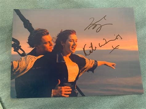 Kate Winslet Leonardo Dicaprio Titanic Autographed Signed Etsy