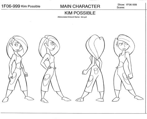 Kim Possible Character Model Sheets