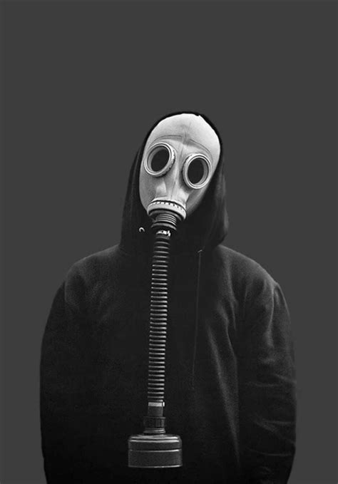 Creepy Gas Mask Drawings