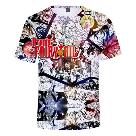 Luckyfridayf Anime Fairy Tail 3d T Shirts Print Summer Fashion Men