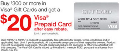 If you really don't know how to use the remaining balance on a gift card, consider donating it. $20 Rebate with $300 in Visa Gift Cards at Staples