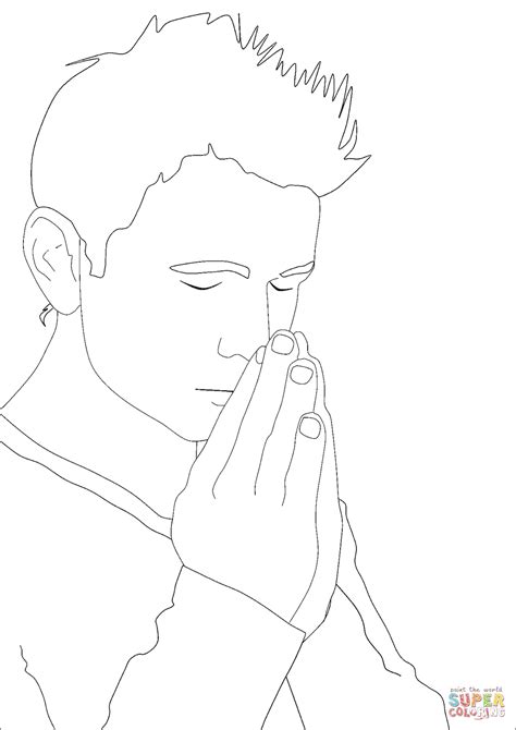 Praying Man Coloring Page Free Printable Coloring Pages