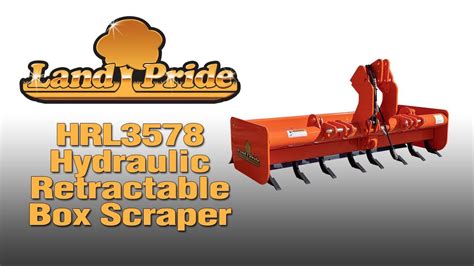 Land Pride Hrl3578 Hydraulic Retractable Box Scraper Youtube