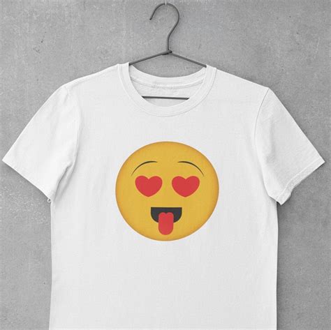 Funny Unisex T Shirtlove Emoji Tshirtemoji Shirt Emoji Etsy
