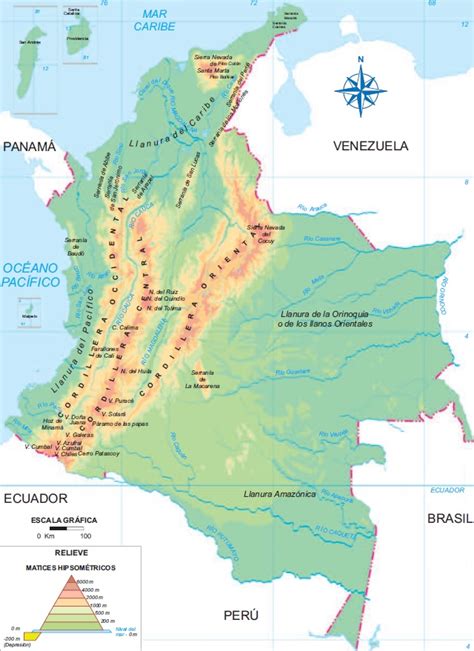Mapa Físico De Colombia Social Hizo