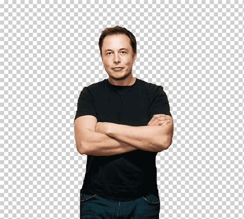 Man Wearing Black Crew Neck T Shirt Elon Musk Standing Celebrities