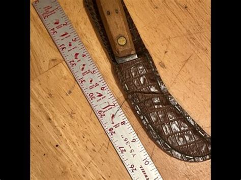 Vintage Butcher Skinning Knife Trade Sheffield Alligator Sheath Ebay