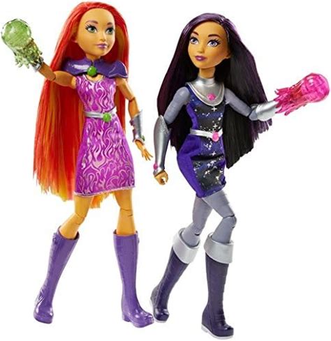 dc super hero girls intergalactic sisters starfire and blackfire 12 action dolls dolls