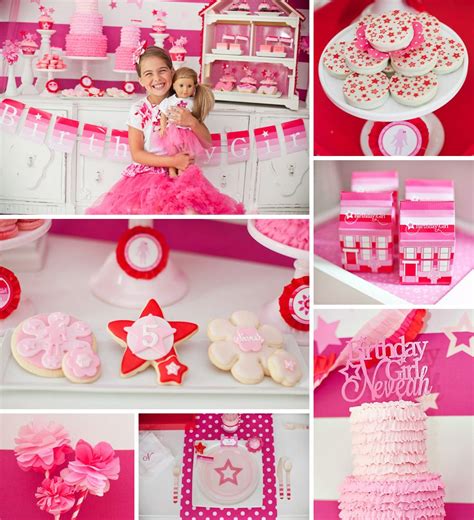 american girl doll inspired party {pink and ombre } hostess with the