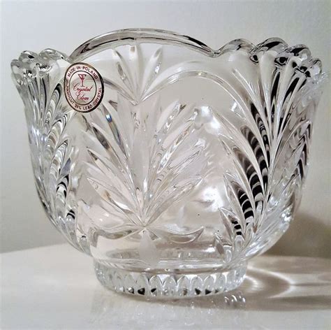 Vintage Crystal Clear Serving Bowl Etsy In Vintage Crystal