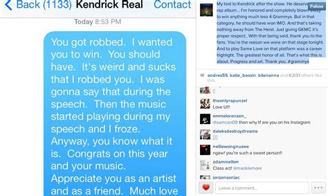 Check Macklemore S Texts To Kendrick Lamar Before After The Grammys