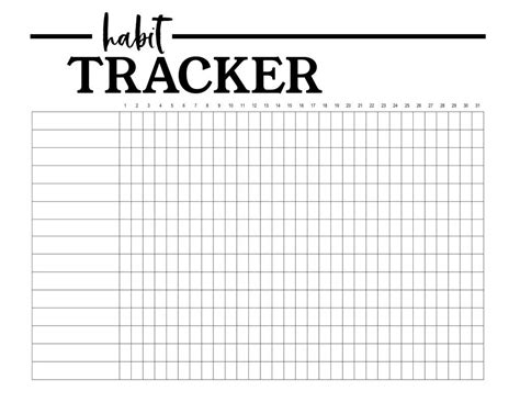 Weekly Habit Tracker Sticker Digital Monthly Habit Tracker Printable