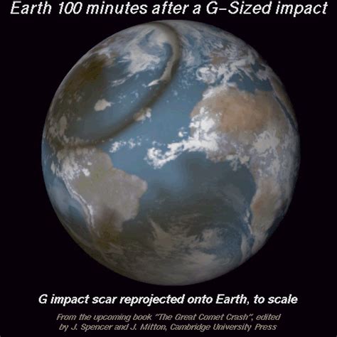 Image Of G Impact Projected Onto Earth
