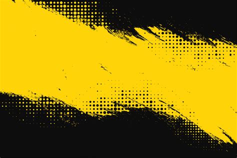Yellow Black Brush Background Halftone Graphic By Nooryshopper