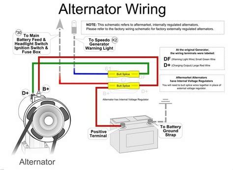 simple alternator wiring diagram superior automotive technicians cars pinterest cars