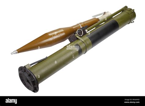 Anti Tank Rocket Propelled Grenade Launcher With Heat Grenade Isolated